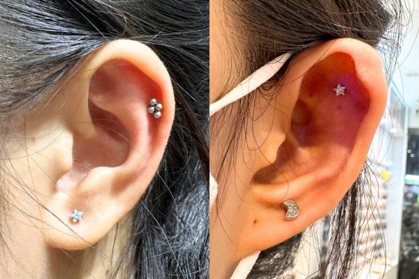Xỏ khuyên tai mặt đá