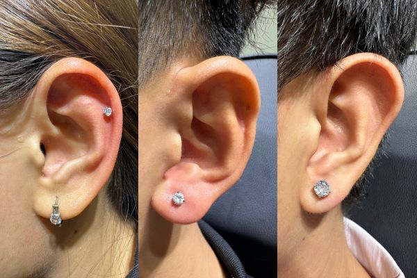 Xỏ khuyên tai mặt đá