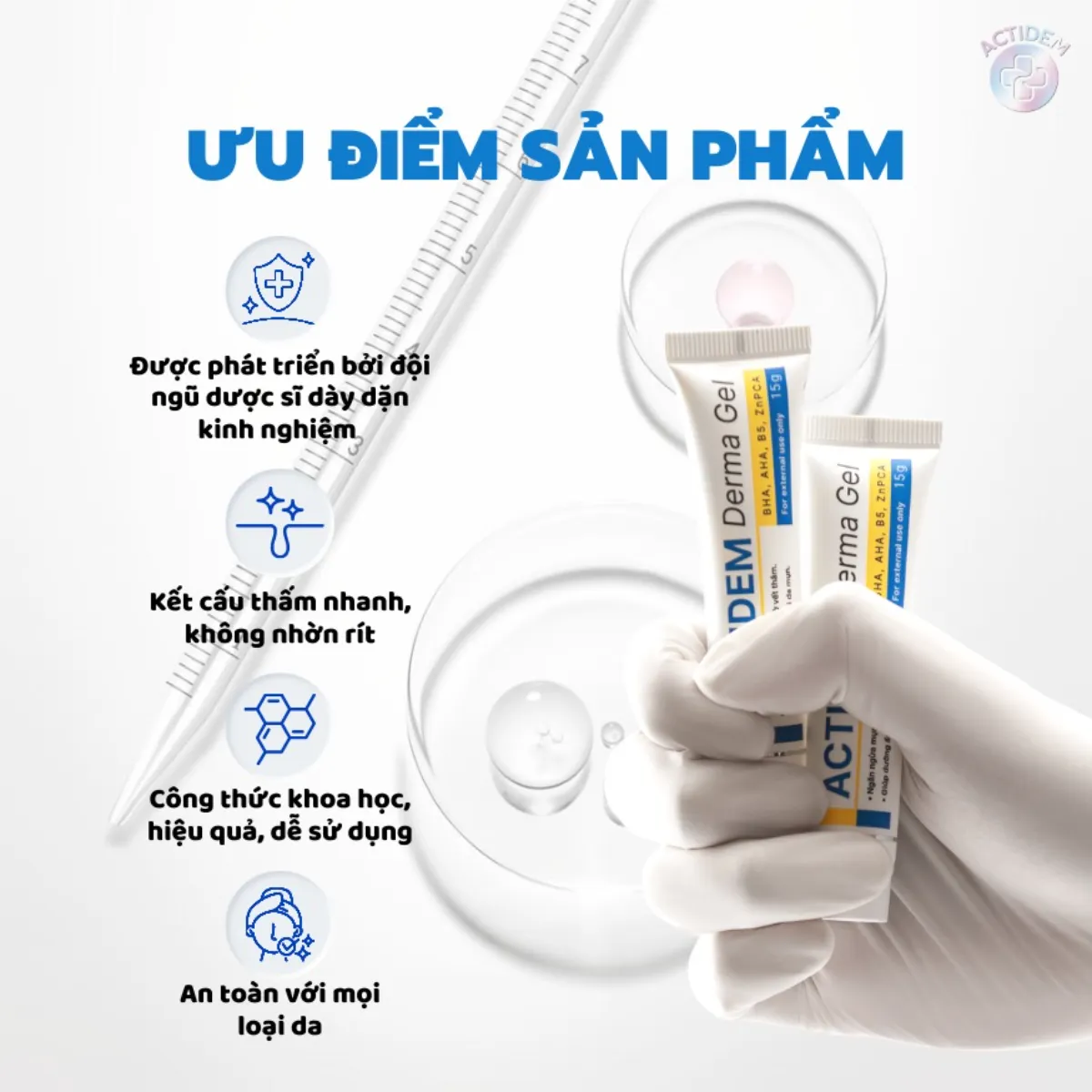 Derma Gel đẩy mụn ẩn
