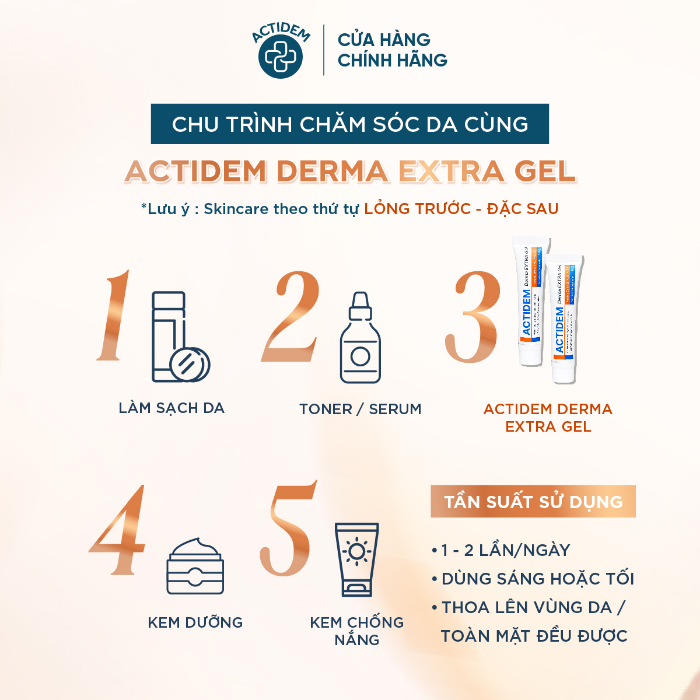 Gel giảm mụn ngừa thâm Actidem Derma Gel Extra