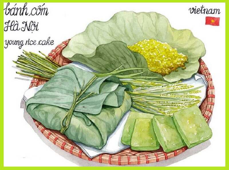 Bánh cốm Hà Nội xưa