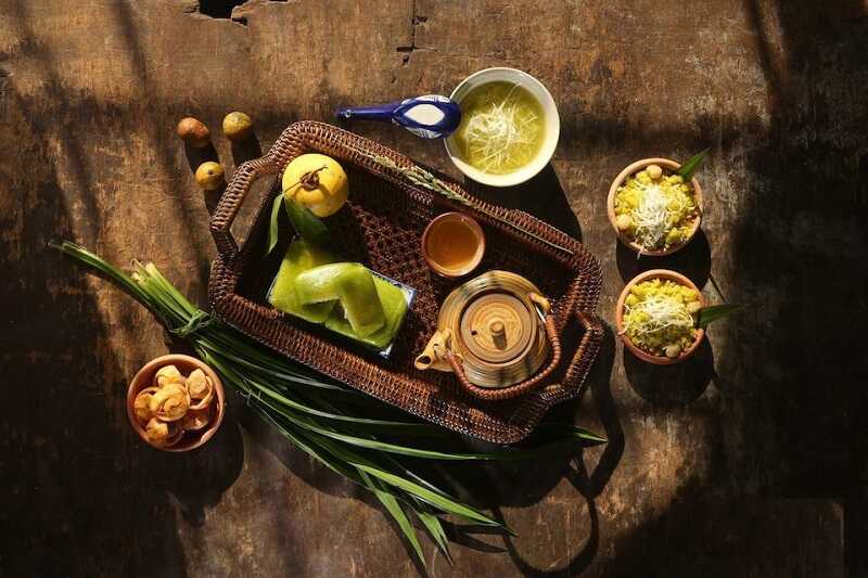 Bánh cốm trà sen