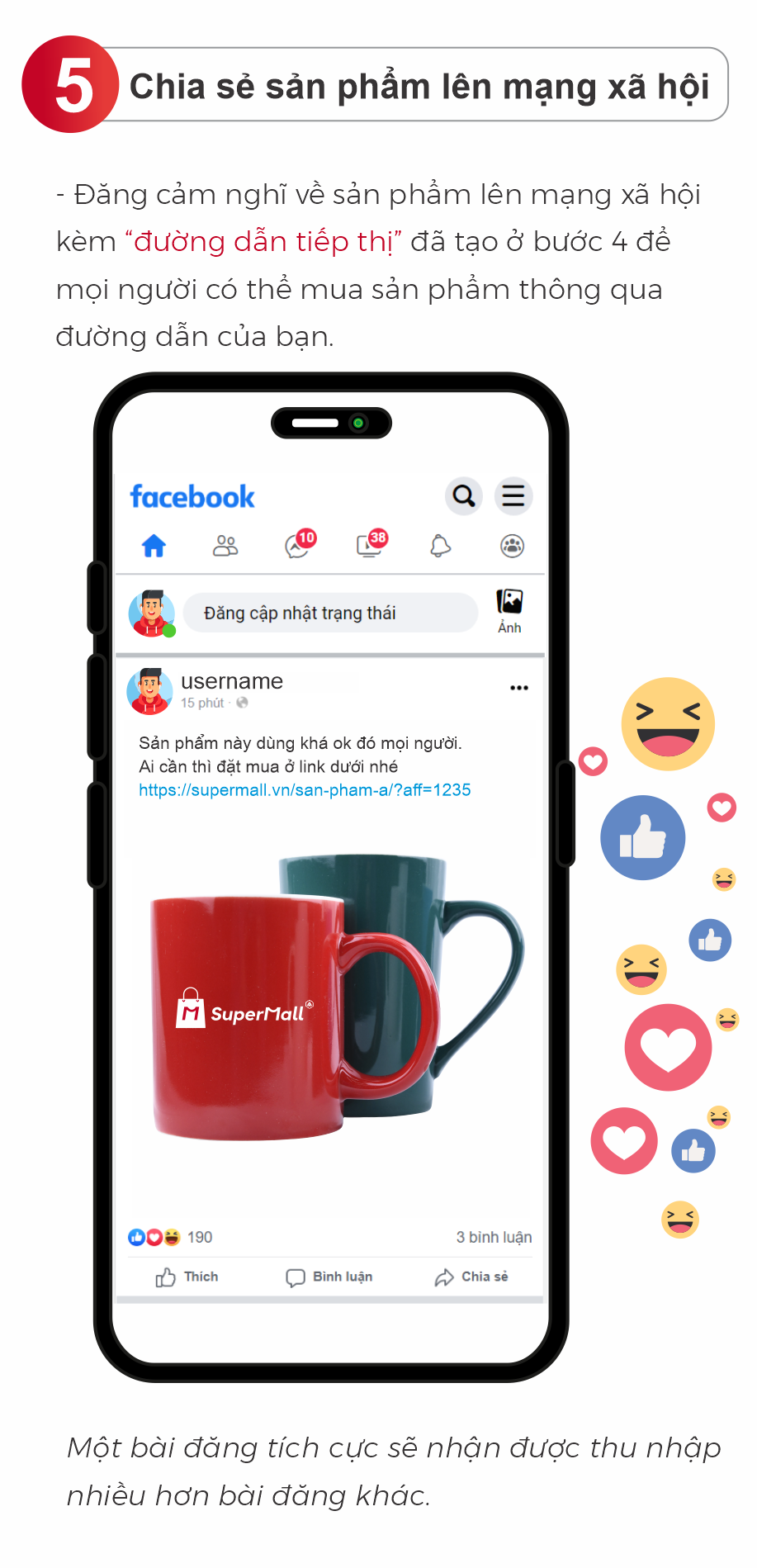 Hướng dẫn làm tiếp thị liên kết nhận hoa hồng tại SuperMall.vn, shop online uy tín hàng đầu Việt Nam