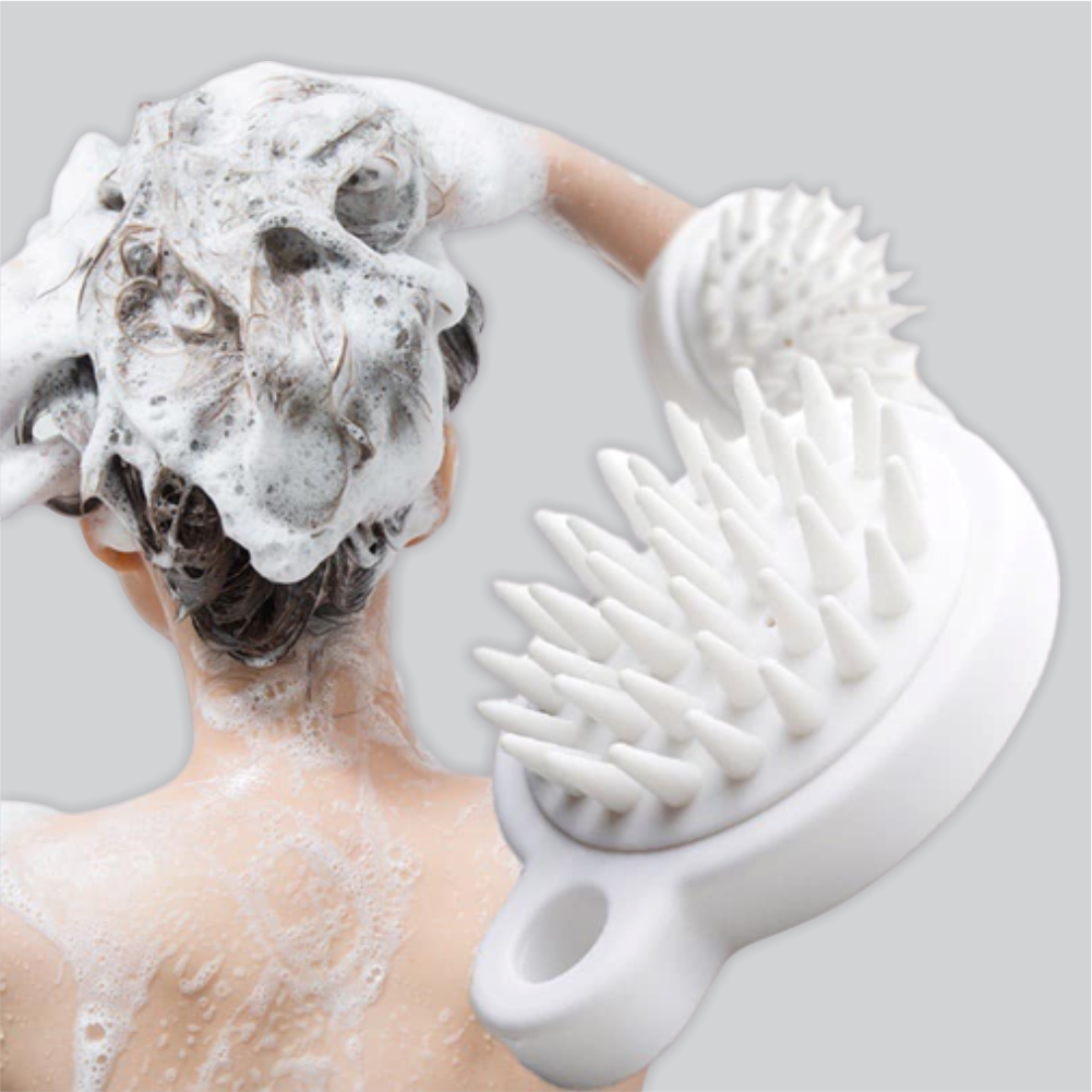 Lược gội đầu massage kích thích mọc tóc silicon MUJI