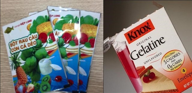 Gelatin không phải là bột rau câu