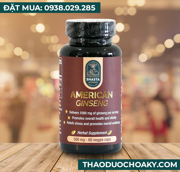 Viên nang nhân sâm Hoa Kỳ Shasta Herbs