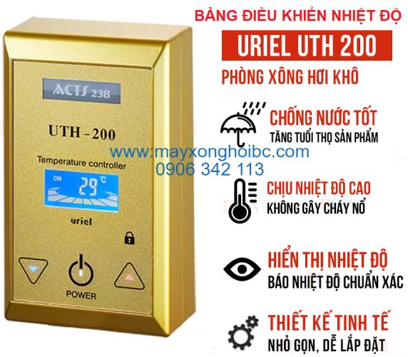 bảng điều khiển nhiệt độ máy xông hơi UTH 200