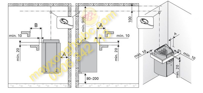 cách lắp đặt máy và phòng xông hơi khô