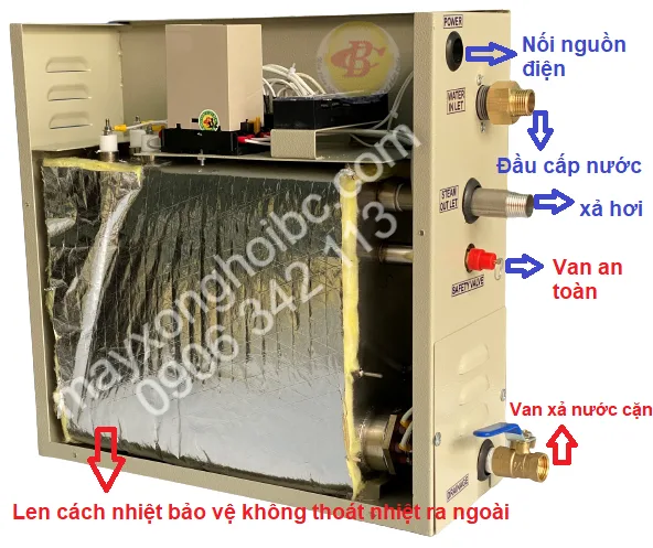 máy xông hơi ướt Bảo châu 6kw