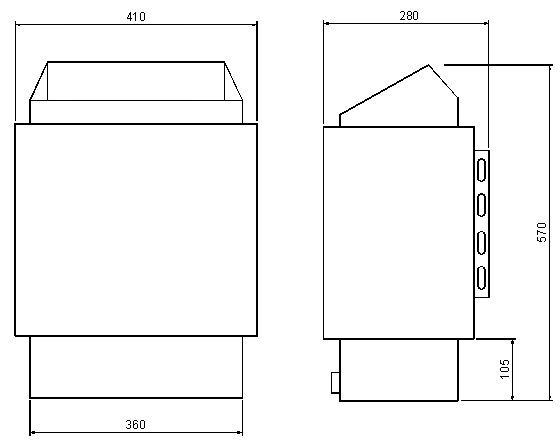 kích thước máy xông hơi khô