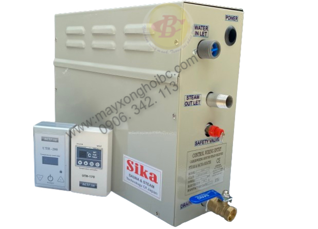Máy xông hơi ướt Sika 4,5kw điện tử