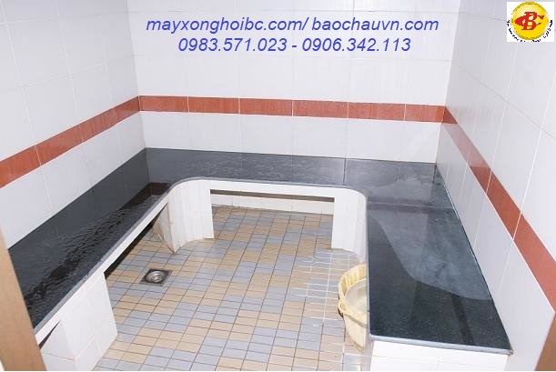Phòng xông hơi ướt xây ốp lát gạch men
