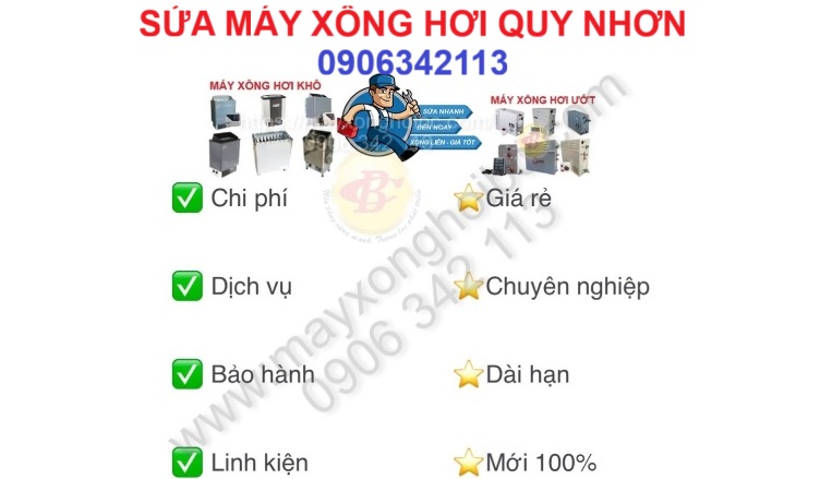 Sửa máy xông hơi Quy Nhơn