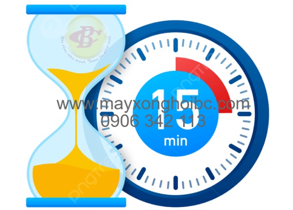 Thời gian xông hơi chỉ được từ 15 tới 30 phút là tốt nhất.