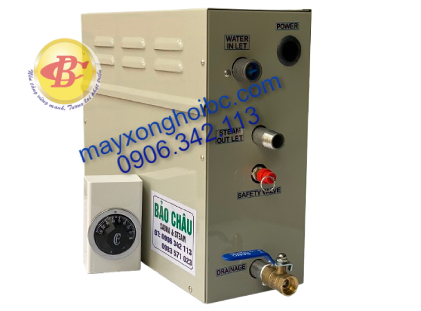 Máy xông hơi ướt Bảo Châu 4.5kw bảng điều khiển cơ
