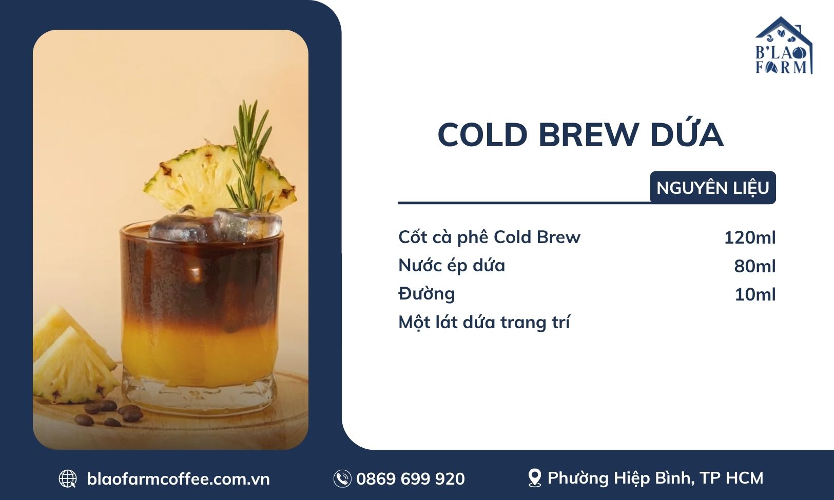 Công thức pha Coldbrew Dứa