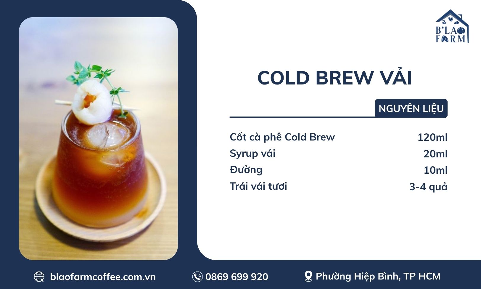 Công thức pha Coldbrew Vải