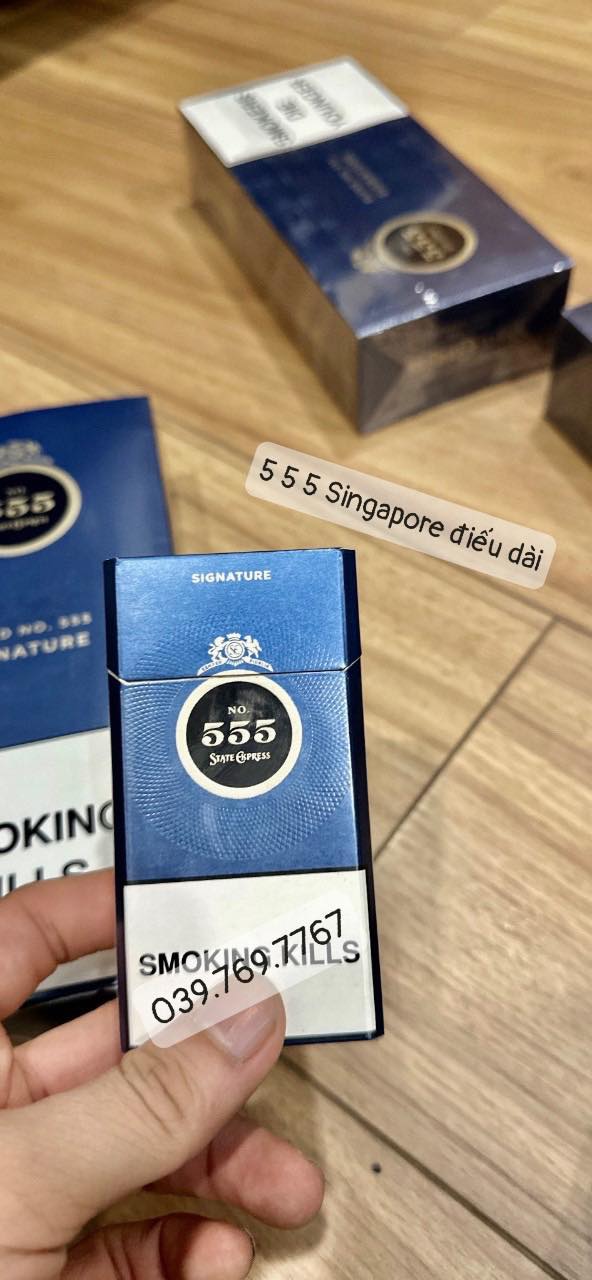 Thuốc lá 555 Singapore, Thuốc lá 555 Gold Singapore, thuốc lá 555 Madarin Deluxe, thuốc lá 555 Signature, thuốc lá 555 điếu dài gói bé, thuốc lá 555 ngoại nhập xách tay, thuốc lá 555 vàng, thuốc lá 555 trắng, thuốc lá 555 xanh