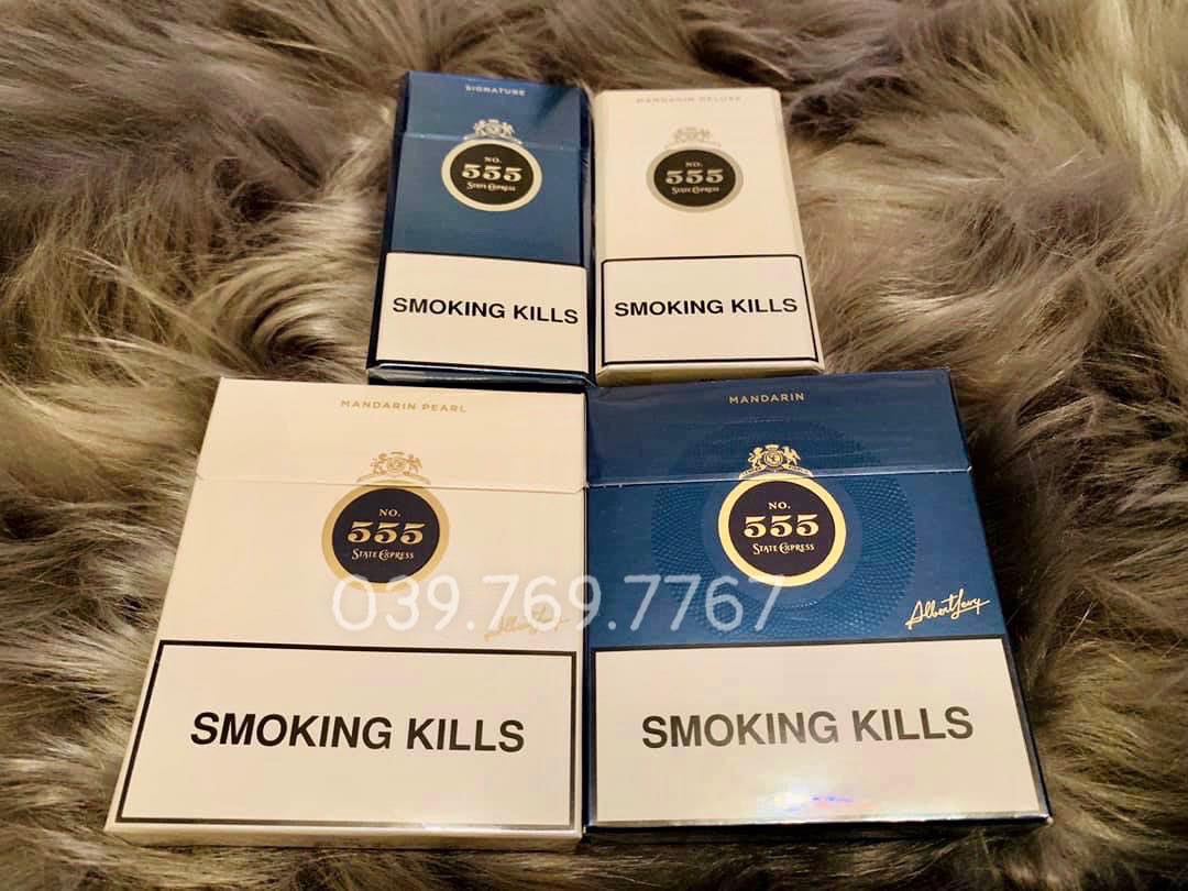 Thuốc lá 555 Madarin Deluxe, 555 Madarin Deluxe, Thuốc lá 555 Signature, Thuốc lá 555 Singapore xanh, Thuốc lá 555 Singapore trắng
