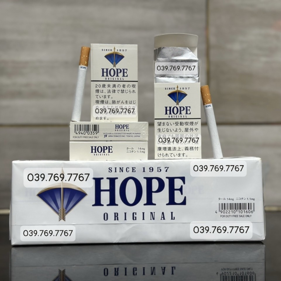 Thuốc lá Hope Original sine 1957, Hope Original, Thuốc lá Hope, Hope, Thuốc lá Hope Nhật Bản, Thuốc lá Nhật Bản, thuốc lá, Thuốc lá ngoại nhập, thuốc lá Nhật, Thuốc Nhật,