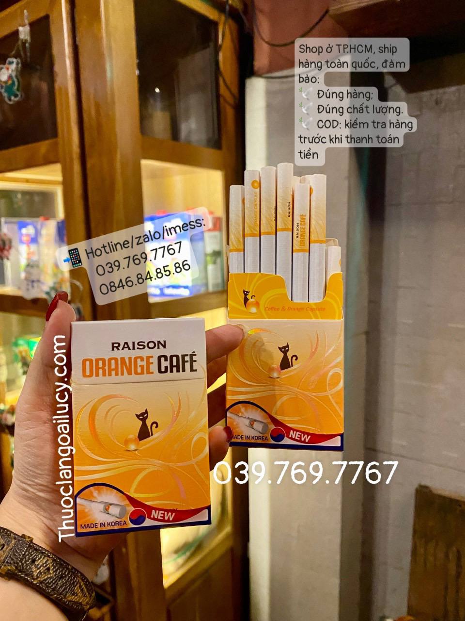 Thuốc lá Raison Orange Cafe, Raison Orange Cafe, Thuốc lá Raison Cam, Raison Cam, Thuốc lá Raison Orange Cafe Hàn Quốc, Thuốc lá Raison Cam Cafe, Thuốc lá Raison, Raison, Thuốc lá Raison Orange Cafe thành phố Hồ Chí Minh giao hàng toàn quốc