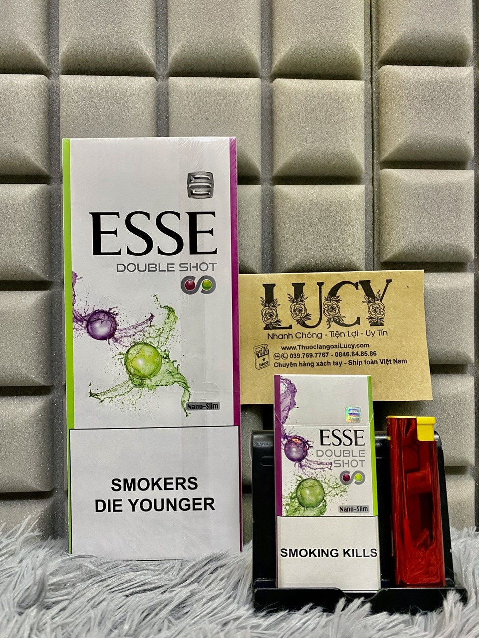 Thuốc lá Esse Double Short, Esse Double Short, Thuốc lá Esse Short 2 bấm, Thuốc lá Esse rượu táo, Thuốc lá Esse tím, Thuốc lá Esse 2 bấm, thuốc lá Esse rượu, Thuốc lá Esse Bạc Hà, Esse Bạc hà 2 bấm