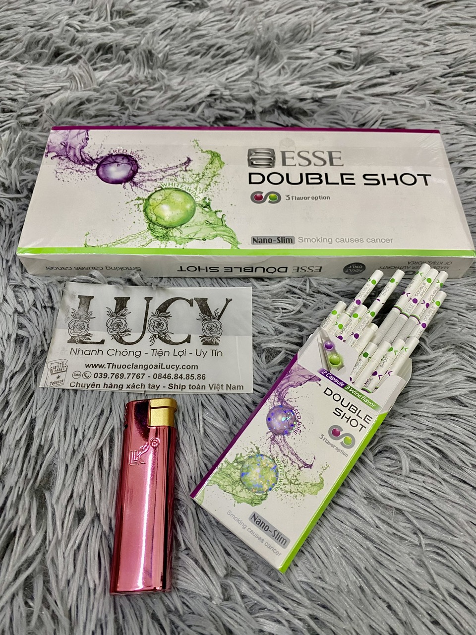 Thuốc lá Esse Double Short, Esse Double Short, Thuốc lá Esse Short 2 bấm, Thuốc lá Esse rượu táo, Thuốc lá Esse tím, Thuốc lá Esse 2 bấm, thuốc lá Esse rượu, Thuốc lá Esse Bạc Hà, Esse Bạc hà 2 bấm
