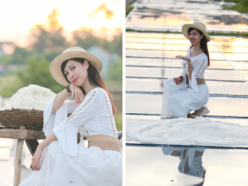 Cánh đồng muối biển Quỳnh