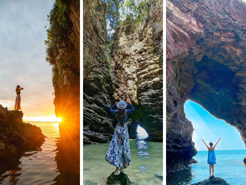 Check in tại hang Mũi Rồng ở xã Quỳnh Nghĩa