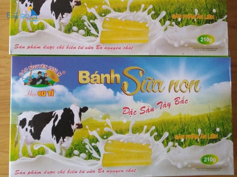Bánh sữa non có vị ngọt nhẹ và dễ ăn