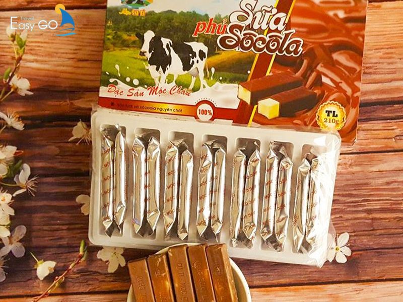 Bánh sữa phủ Socola Mộc Châu giòn rụm, dậy vị