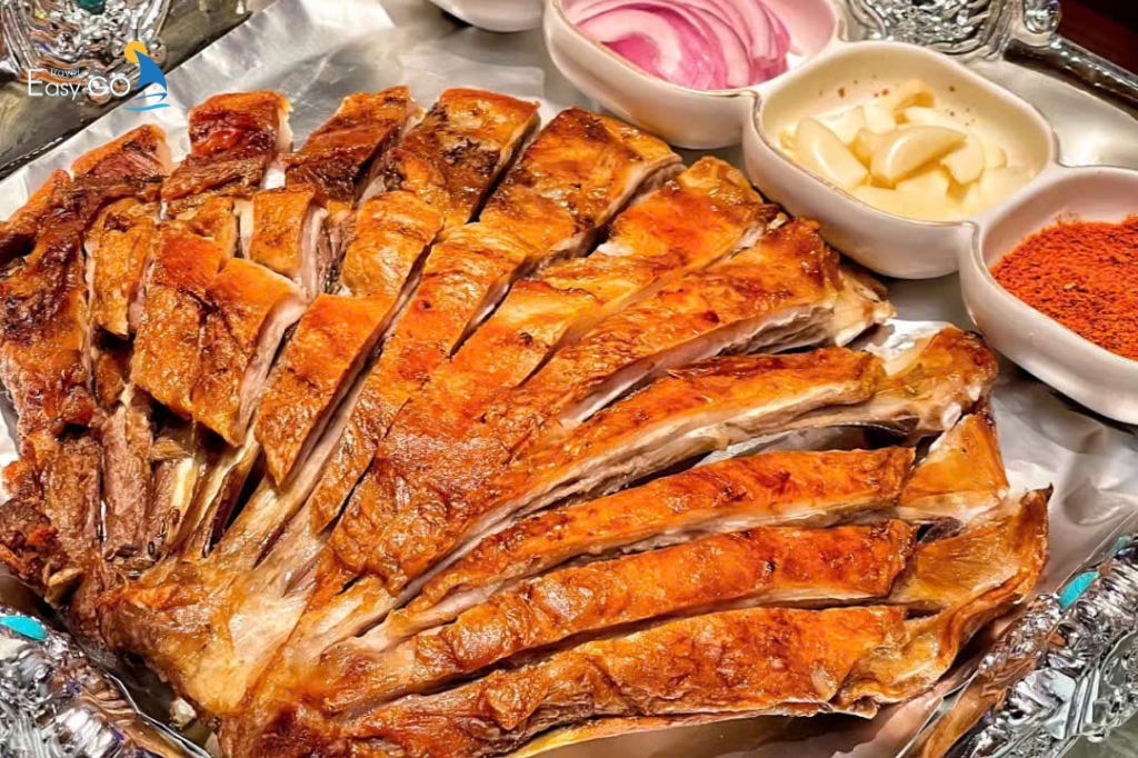 Đặc sản cừu nướng Mông Cổ