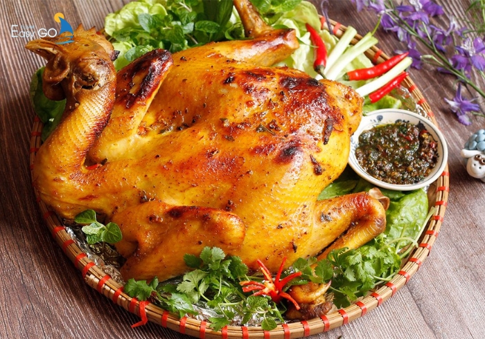 Gà đồi nướng mắc khén