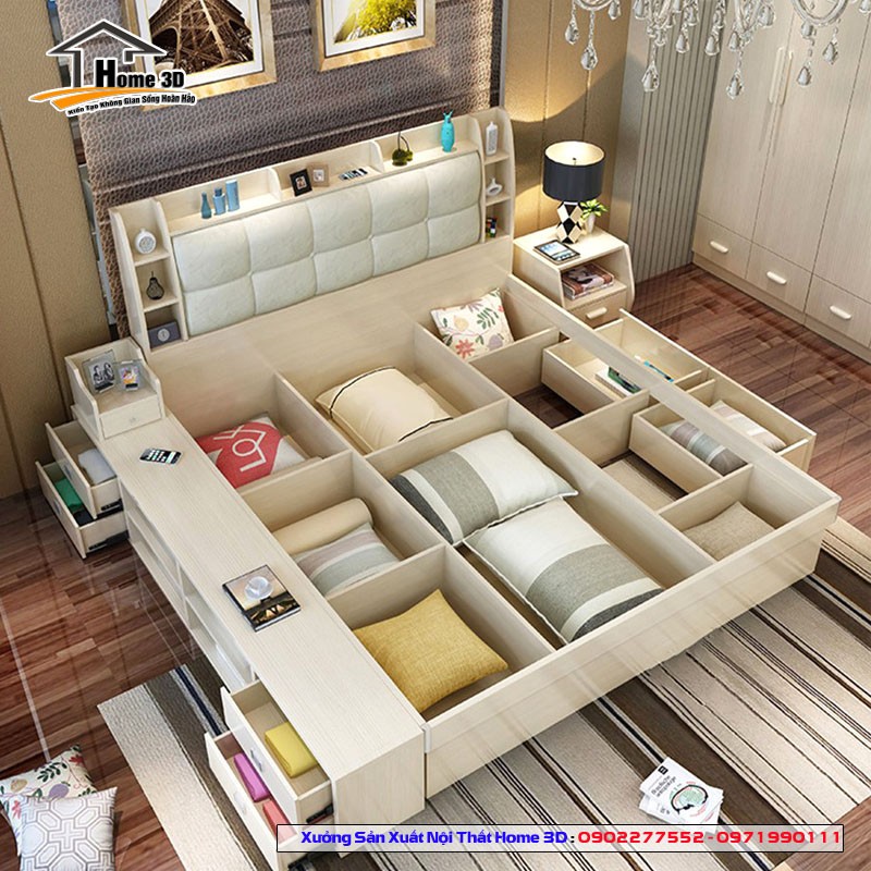 Mẫu Giường Ngủ Đẹp Hiện Đại Home 3D