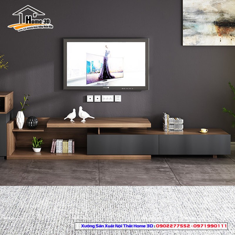 Mẫu Kệ Đê Tivi Phòng Khách Home 3D
