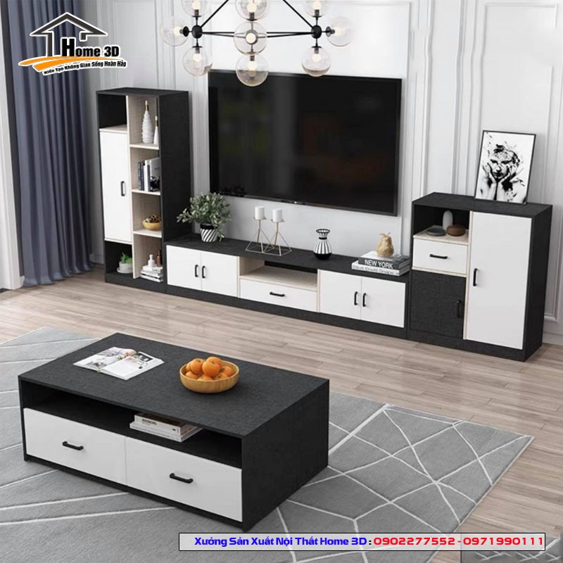 Mẫu Kệ Đê Tivi Phòng Khách Home 3D
