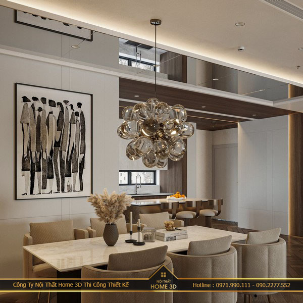 Hoàn thiện nội thất phòng 80m2 cho khách chung Ocenpark