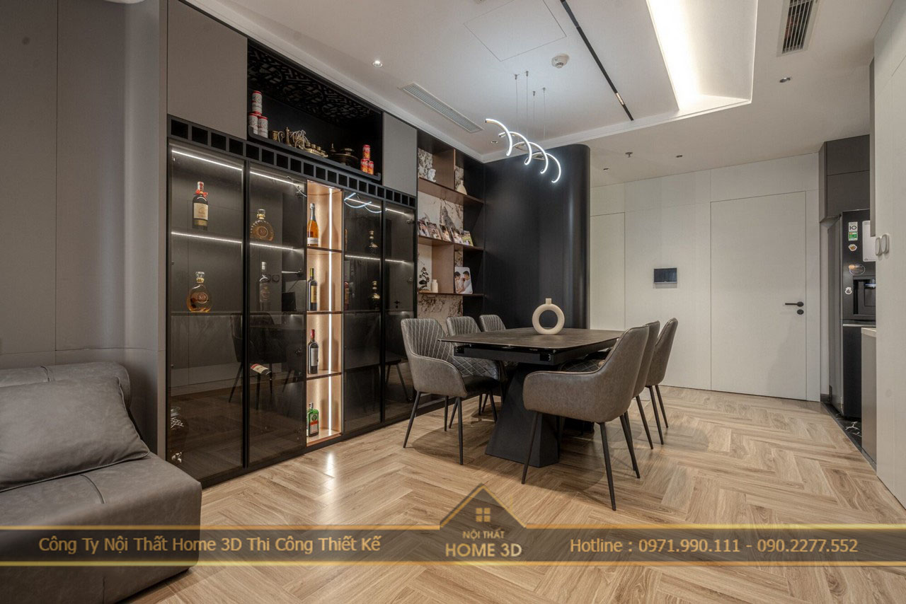 Hoàn Thiện Thiết kế nội thất chung cư 75m2 Khai Sơn City - Home 3D