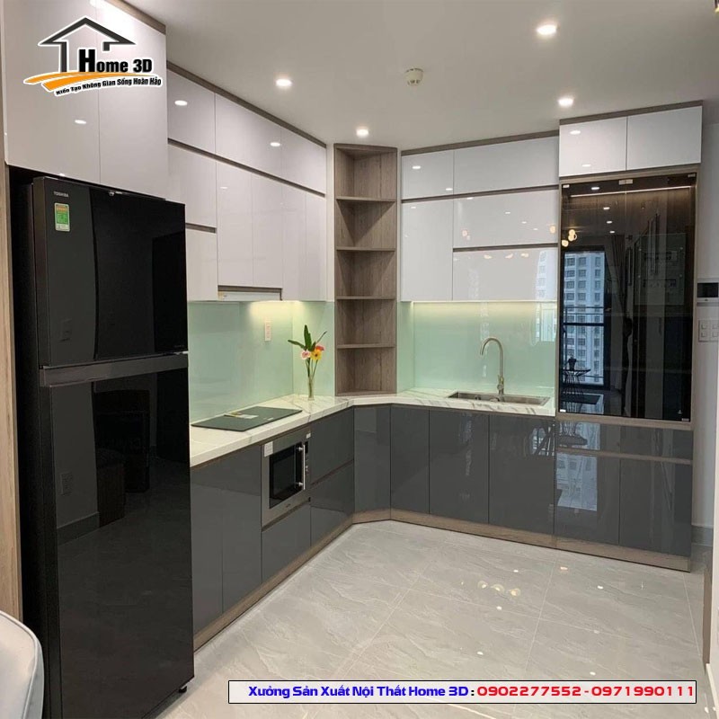 Tủ Bếp Gỗ Công Nghiệp Cánh Laminate