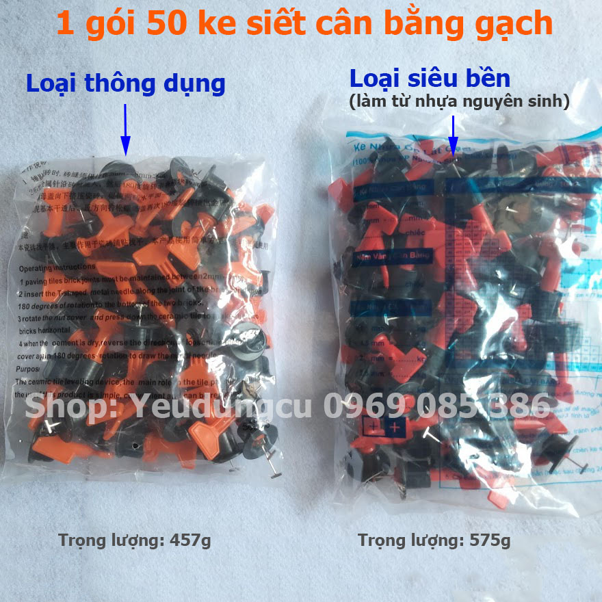 2 Loại ke vít xoáy cân bằng gạch