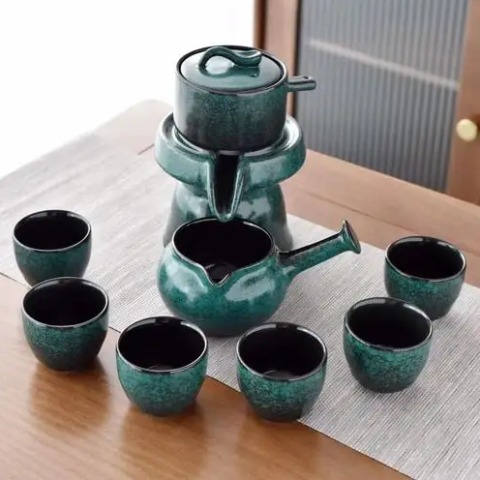BỘ ẤM TRÀ CỐI XAY MEN HỎA BIẾN