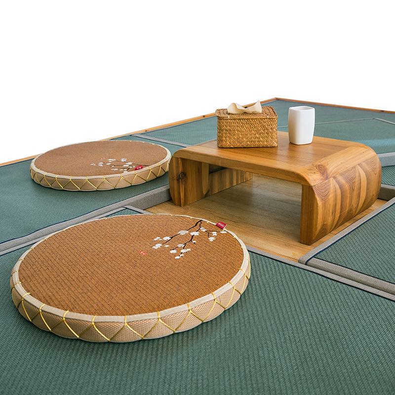 Đệm Ngồi Bệt Thêu Hoa Mềm Mại Ngồi Bàn Trà Hoặc Ngồi Thiền