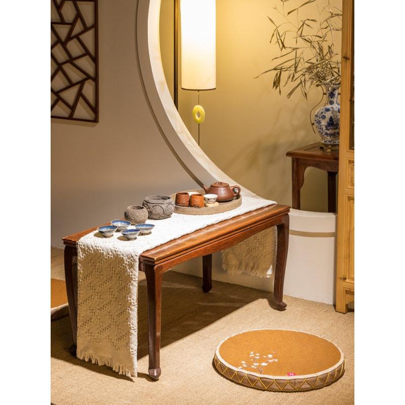 Đệm Ngồi Bệt Thêu Hoa Mềm Mại Ngồi Bàn Trà Hoặc Ngồi Thiền