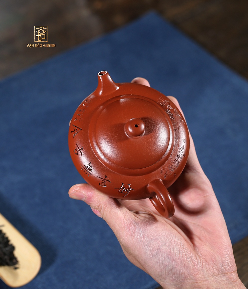 Ấm Tử Sa Biển Cổ Chu Nê Khắc Phong Cảnh