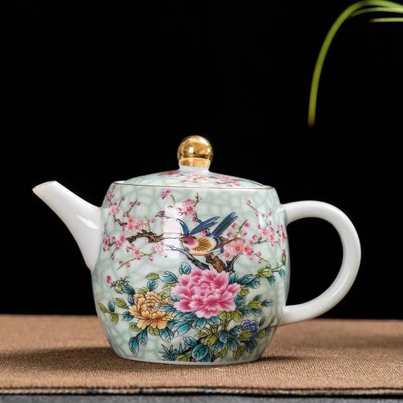 BỘ TRÀ SỨ CHIM HOA PHÚ  QUÝ