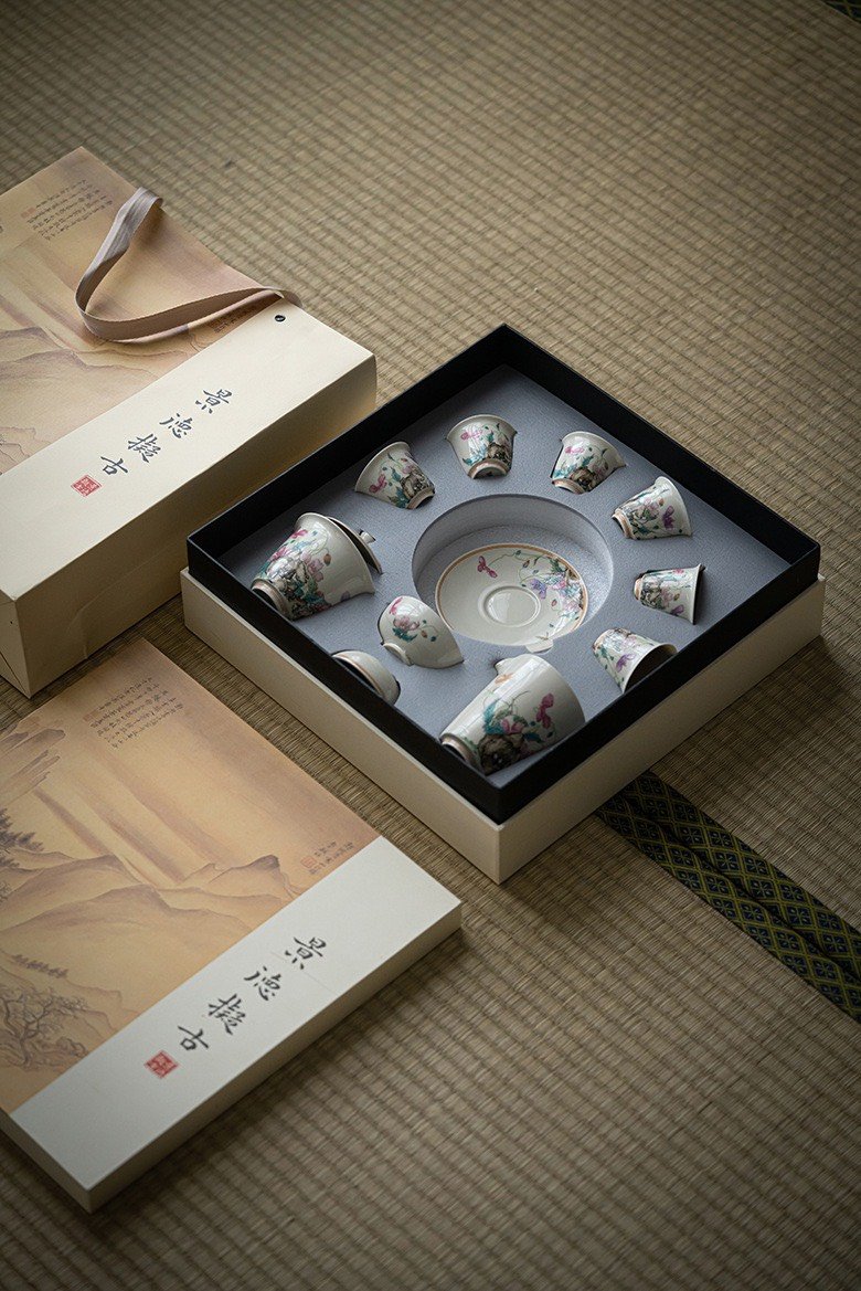 BỘ TRÀ CHÉN KHẢI HOA CÁNH BƯỚM