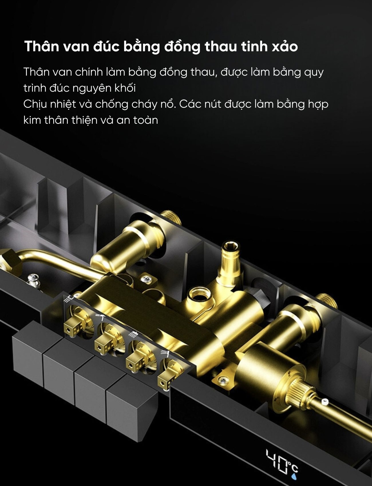 Sen cây tắm nóng lạnh, vòi sen thông minh SC 190