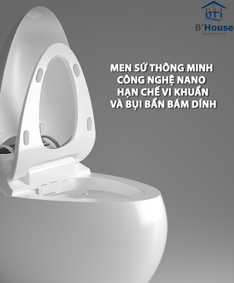 Bồn cầu thông minh giá rẻ, bồn cầu điện tử tự động, bồn cầu thông minh cao cấp, bồn cầu thông minh Việt Nam BC 8037