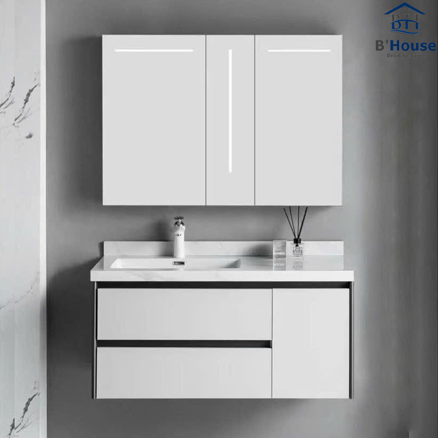 Bộ Tủ Gương Phòng Tắm, Tủ Lavabo Đẹp, Tủ Lavabo Phòng Tắm SUS 228