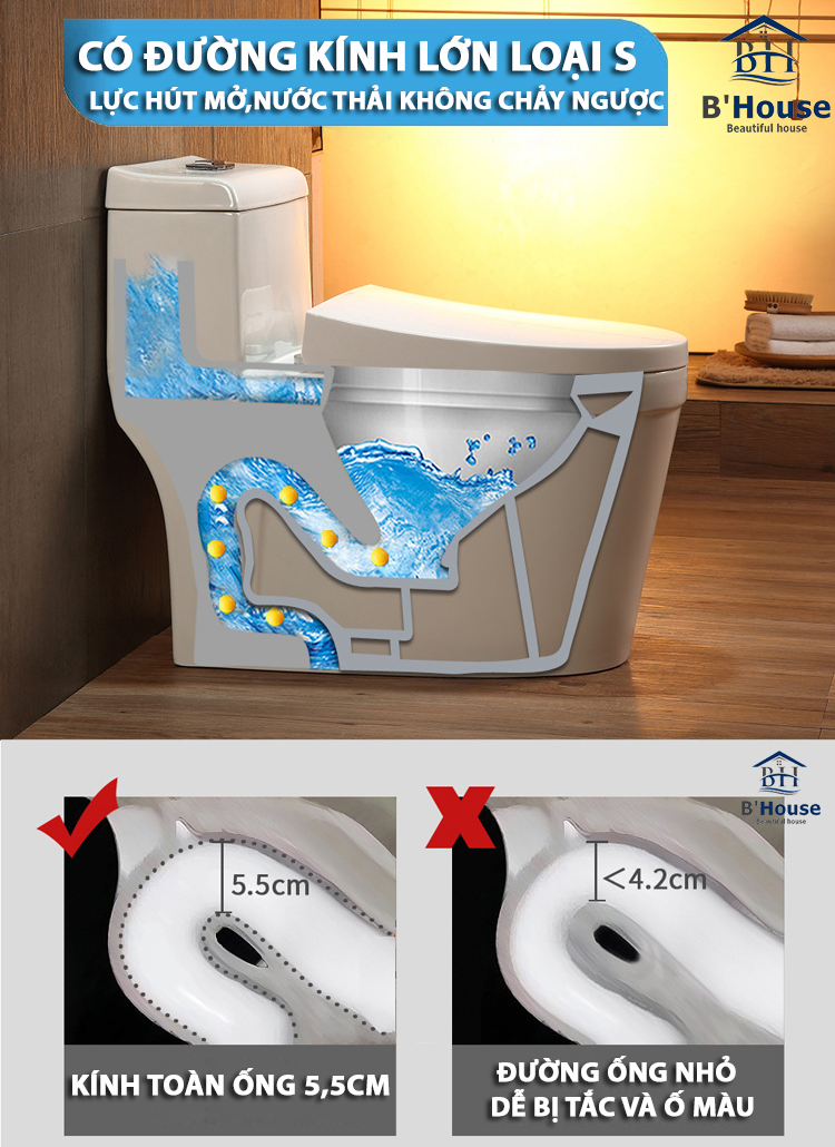 Bồn Cầu Liền Khối BC 808